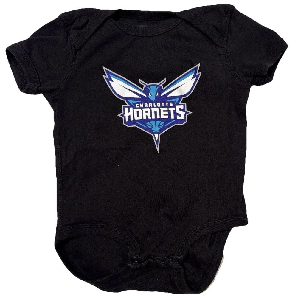 Black Charlotte Hornets Boys Girls Infant Bodysuit Romper Baby Creeper 18M 18-24